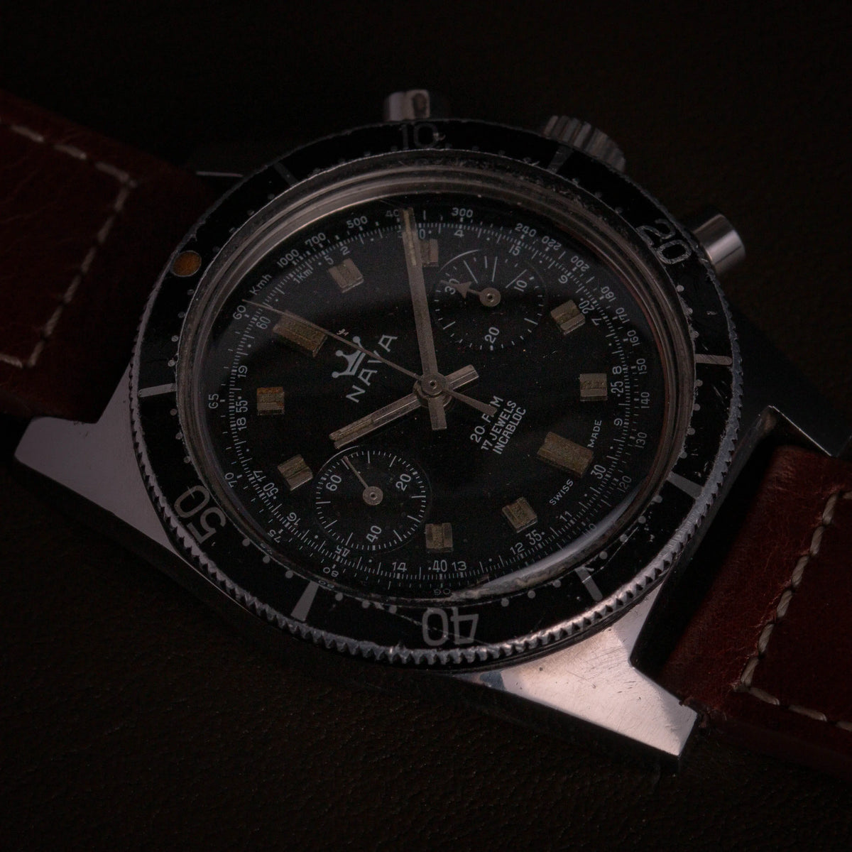NAVA Skin Diver Chronographe 20 ATM - Landeron 248
