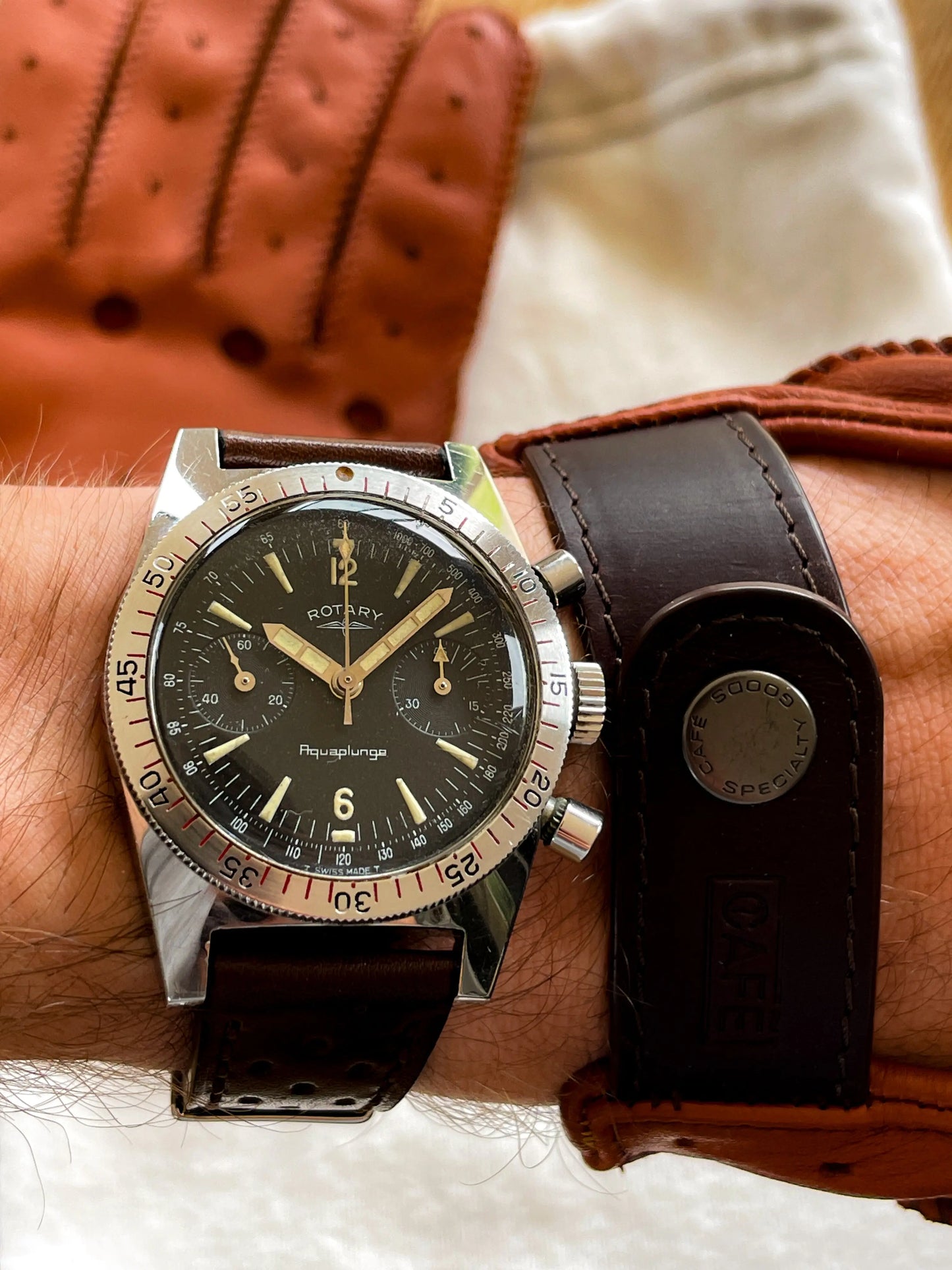 ROTARY Aquaplunge All Black Chronos 10-20 ATM - DropAndWatch