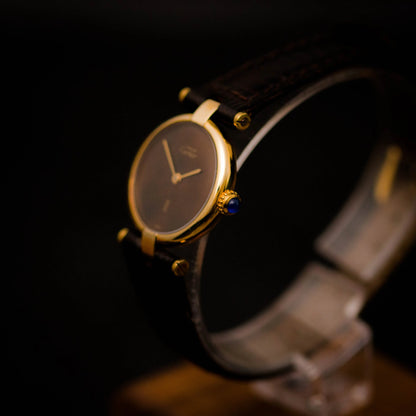 CARTIER Must De Vendôme 18 Brown Dial CARTIER