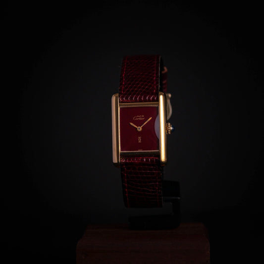 CARTIER Tank Burgundy Vintage - DropAndWatch