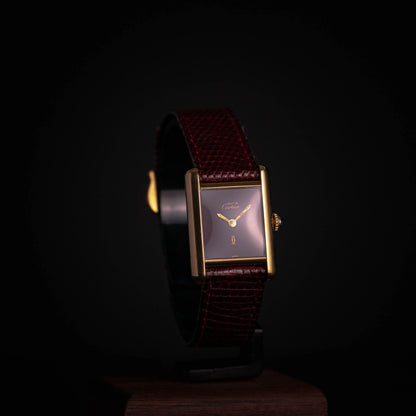 CARTIER Tank Burgundy Vintage - DropAndWatch