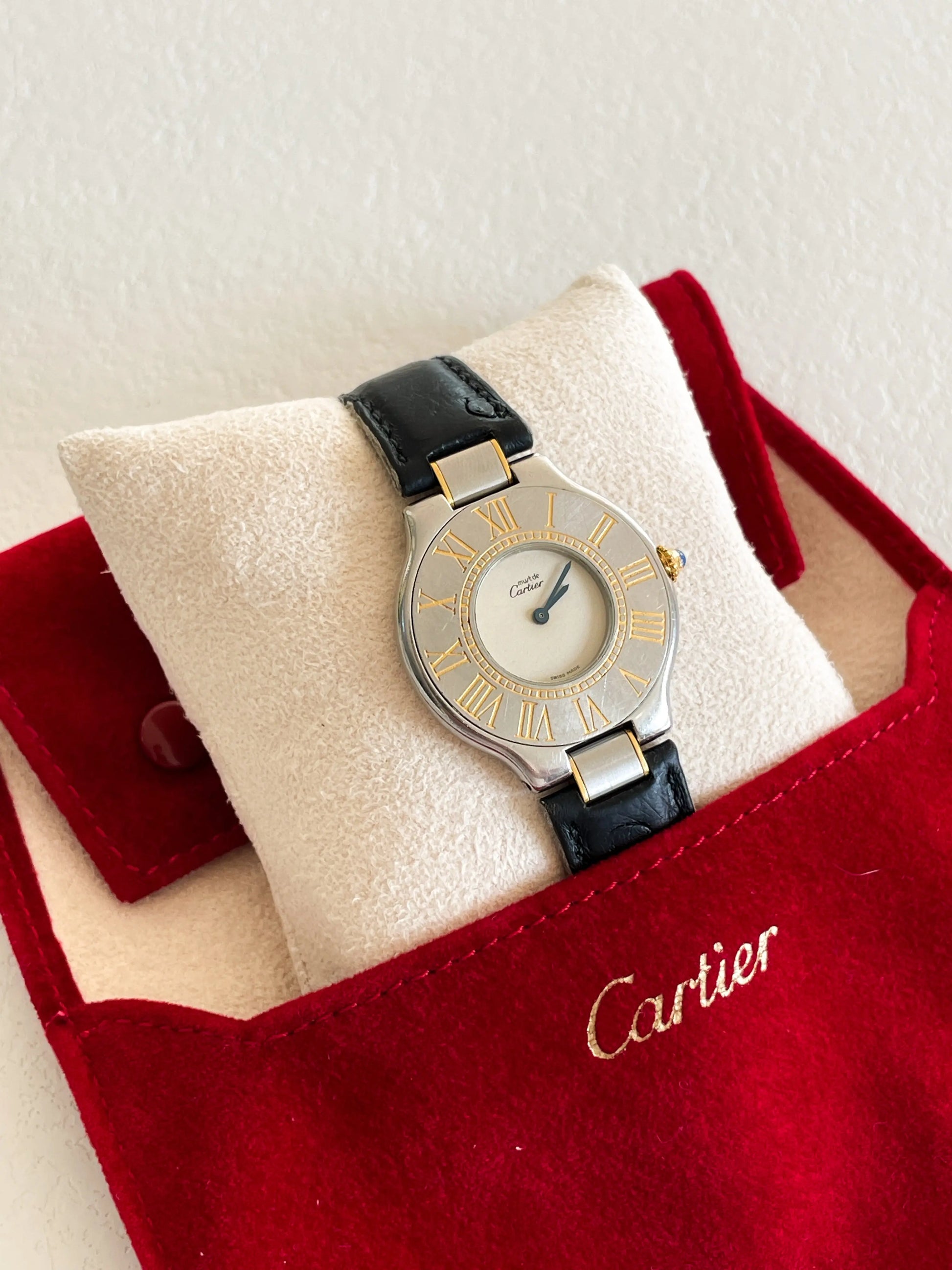 Montre Cartier Premier Prix Femme Bracelet Cuir Cartier Must 21