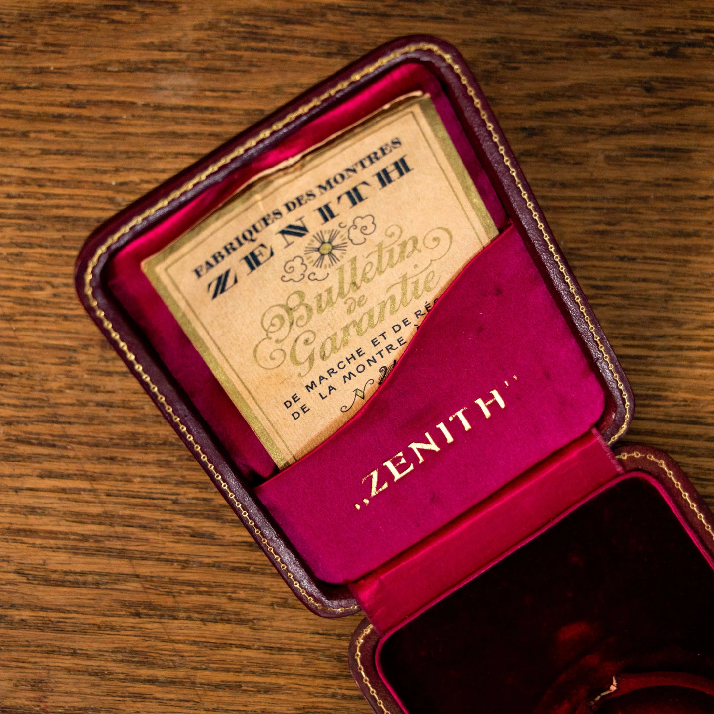 Ecrin ZENITH pour montre gousset ZENITH