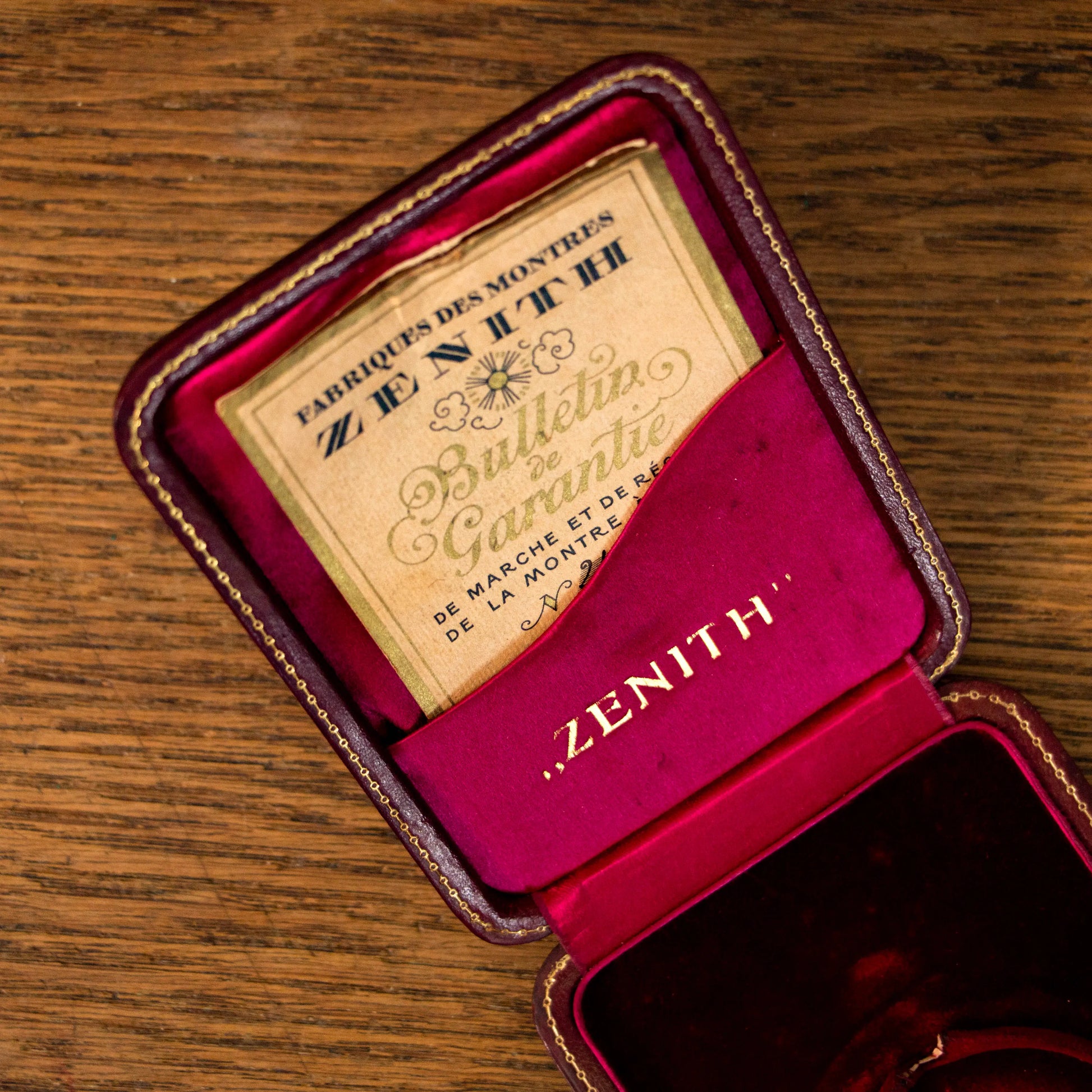 Ecrin ZENITH pour montre gousset ZENITH
