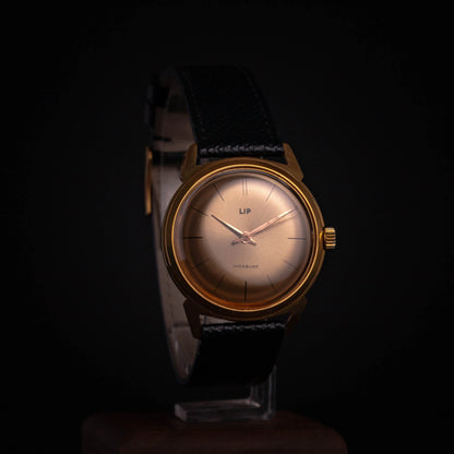 LIP R23 Montre Vintage Mécanique Plaqué Or - 1960