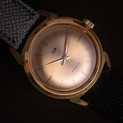 LIP R23 Montre Vintage Mécanique Plaqué Or - 1960