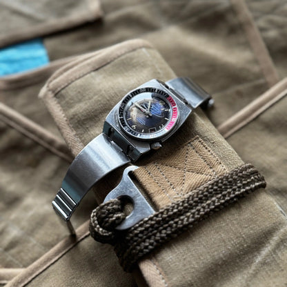 Marmotte Vintage Militaire Bleue | 5 Montres SEB LA MARMOTTE