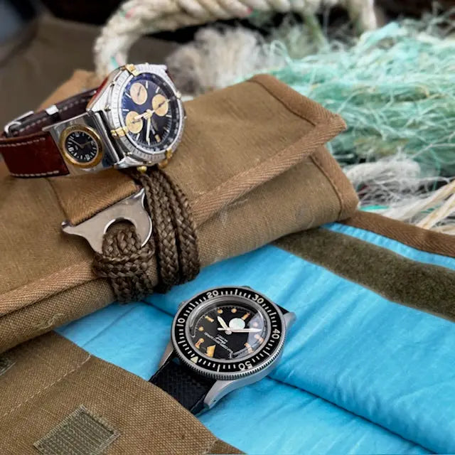 Marmotte Vintage Militaire Bleue | 5 Montres SEB LA MARMOTTE
