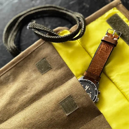 Marmotte Vintage Militaire Jaune | 5 Montres SEB LA MARMOTTE