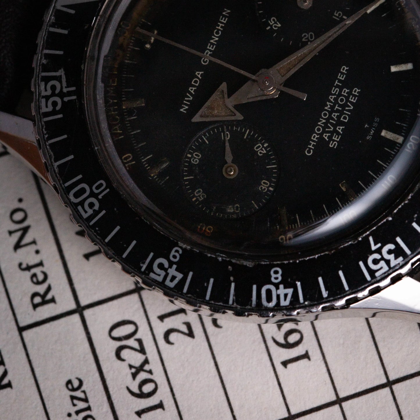 NIVADA GRENCHEN Chronomaster Aviator Sea Diver - 1581 M 8222