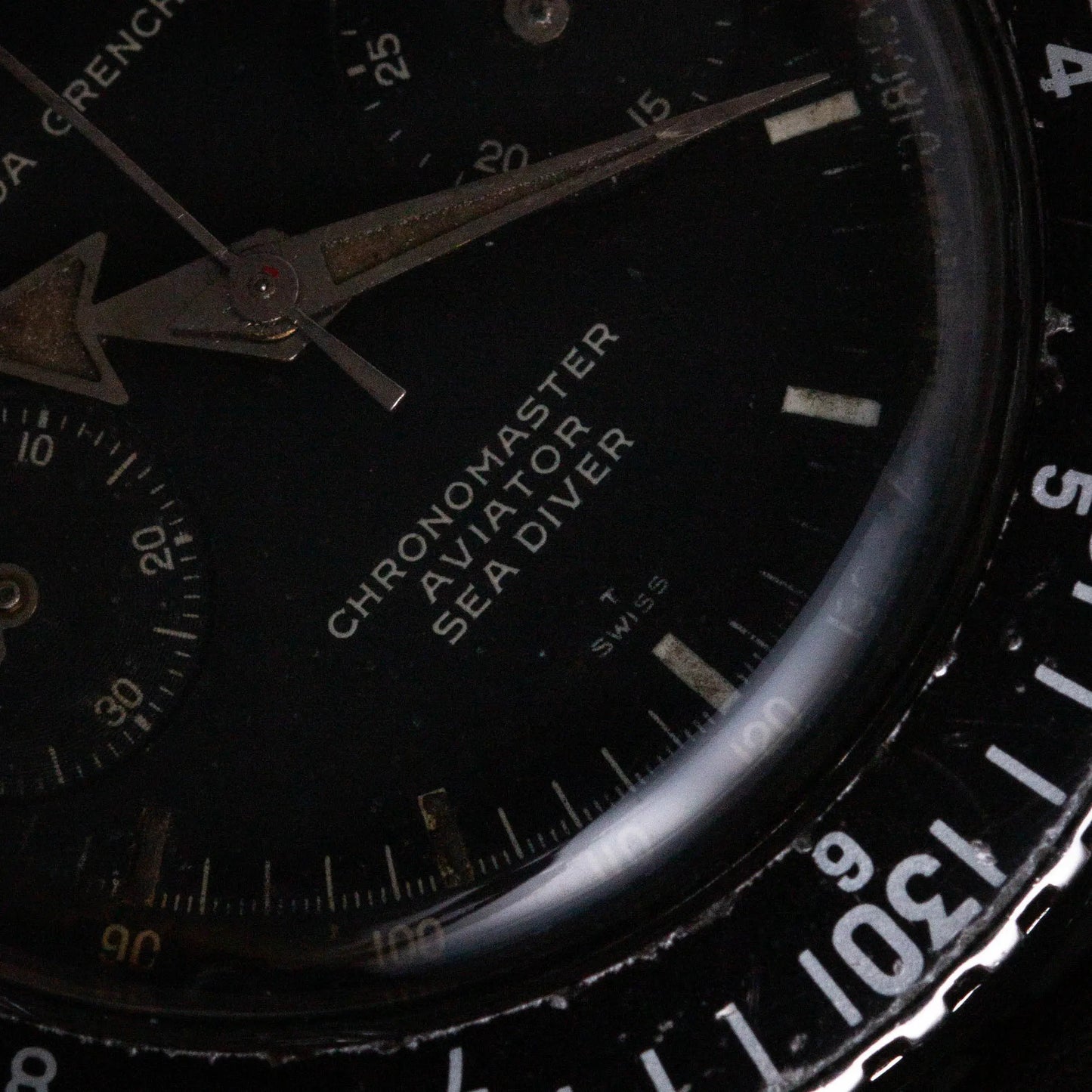 NIVADA GRENCHEN Chronomaster Aviator Sea Diver - 1581 M 8222