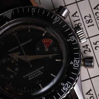 NIVADA GRENCHEN Chronomaster Aviator Sea Diver - 1581 M 8222