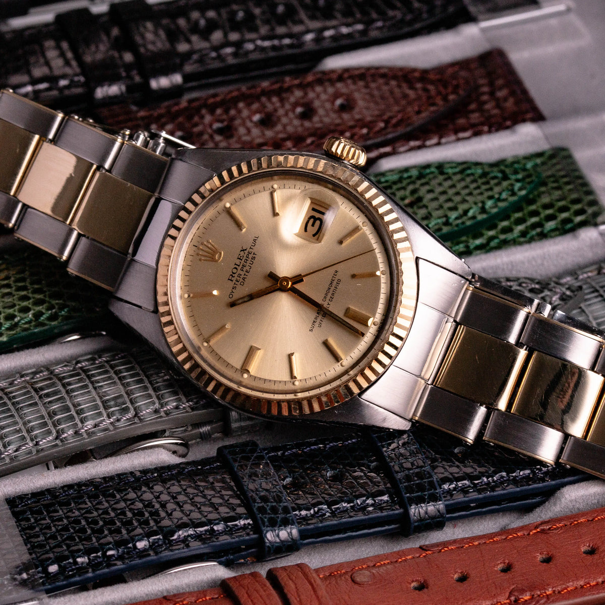 Rolex Datejust 1601 Or et Acier - Bracelet à rivets